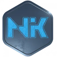 NK-Logo von 2013: Buchstaben N und K in einem dreidimensionalen Sechseck